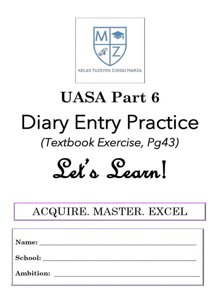 Diary Entry Examples for Grade 4 | PDF | Grammatical Tense | Verb
