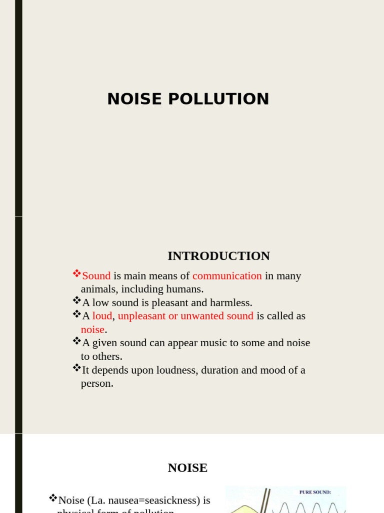 Noise Pollution | PDF | Noise | Sound