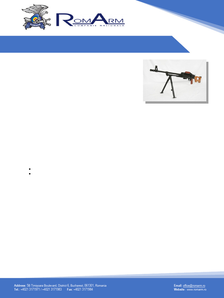 21 Datasheet 7.62mm Romarm Heavy Machine Gun | PDF