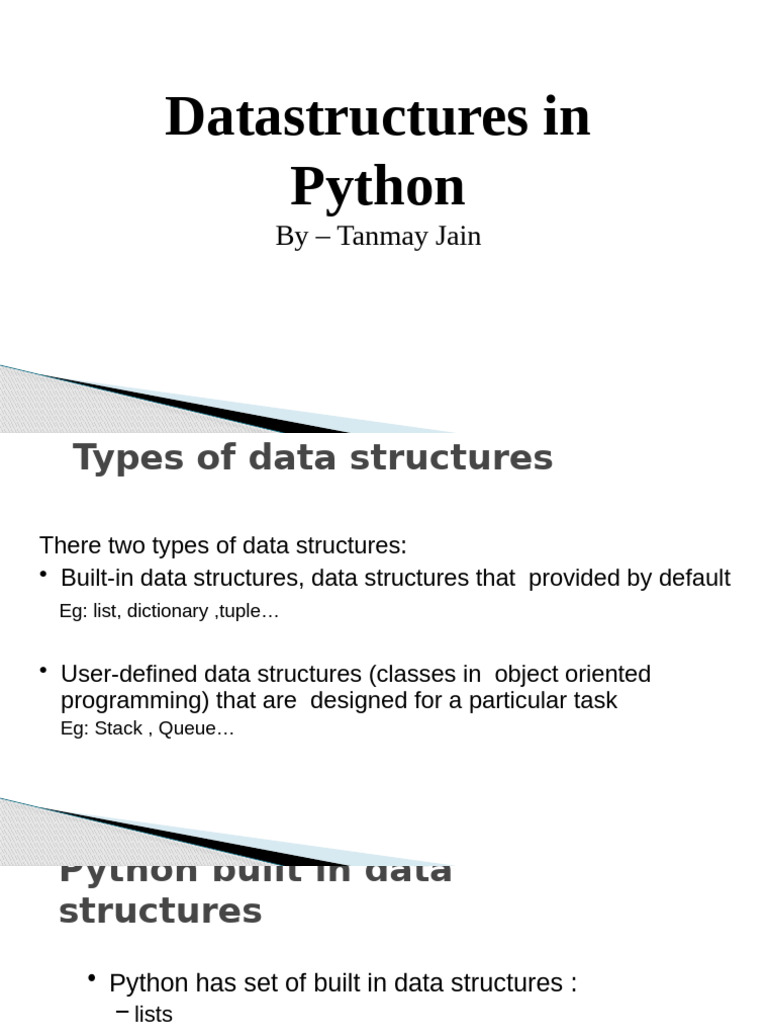 Python Data Structures Overview | PDF | Computer Programming | Software ...