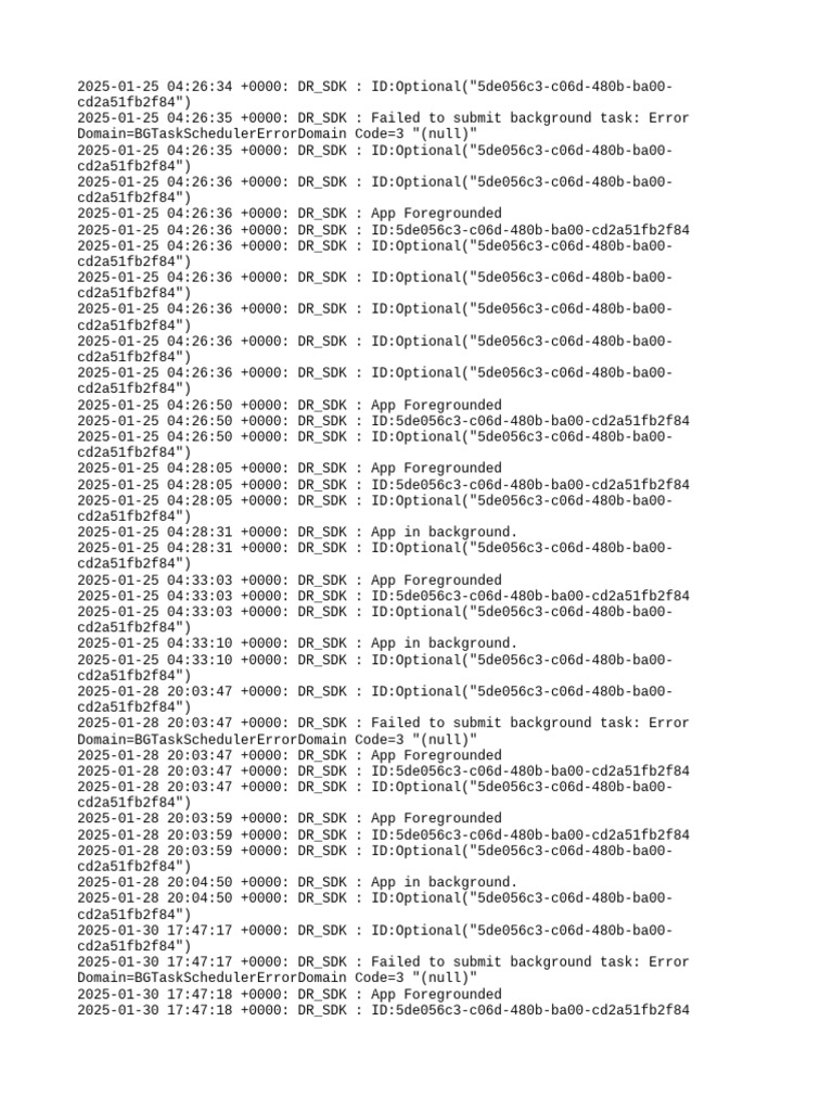 Background Task Submission Errors | PDF