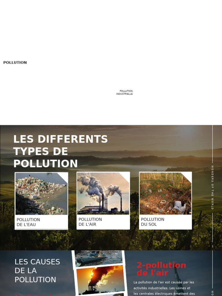 Types et causes de la pollution industrielle | PDF | la pollution | Sol ...