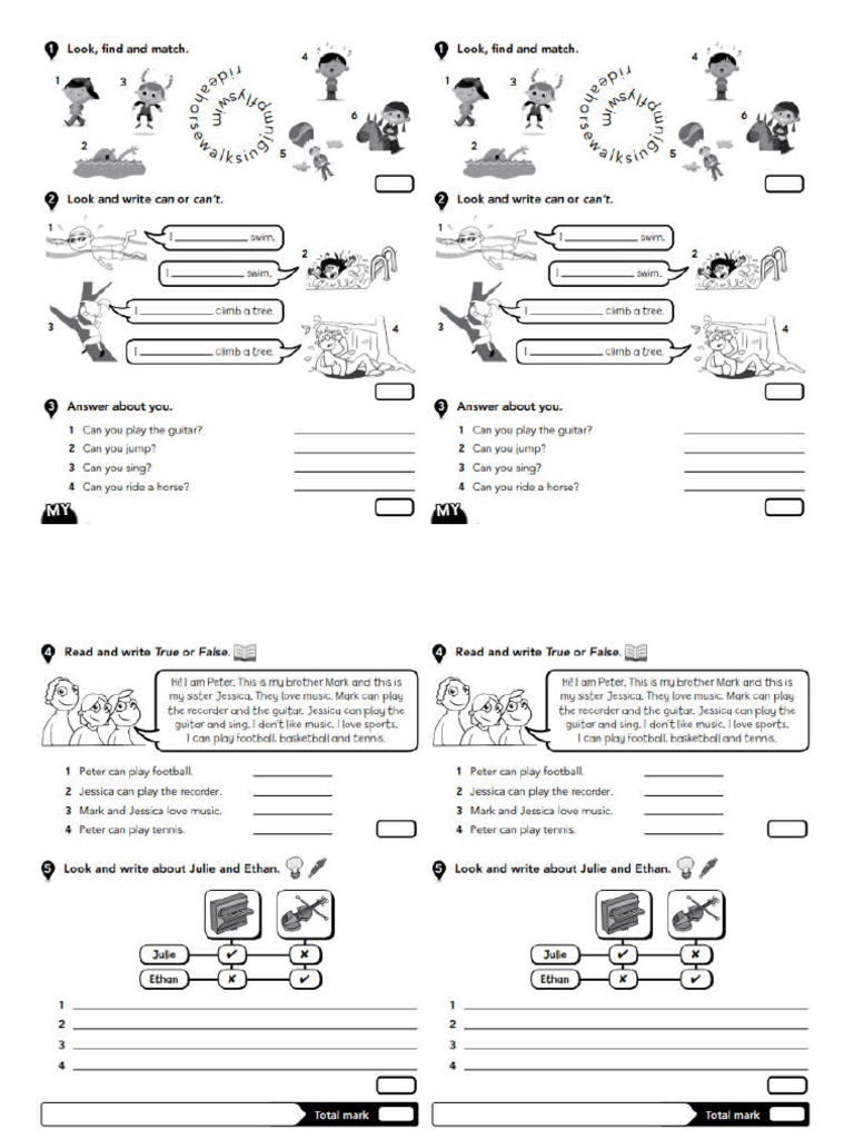 Examen 5to Ingles Primaria | PDF