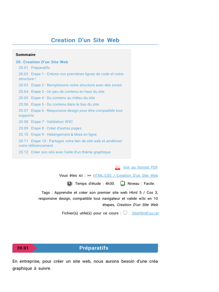 Créer un Site Web en 10 Étapes | PDF | Internet | Internet et Web