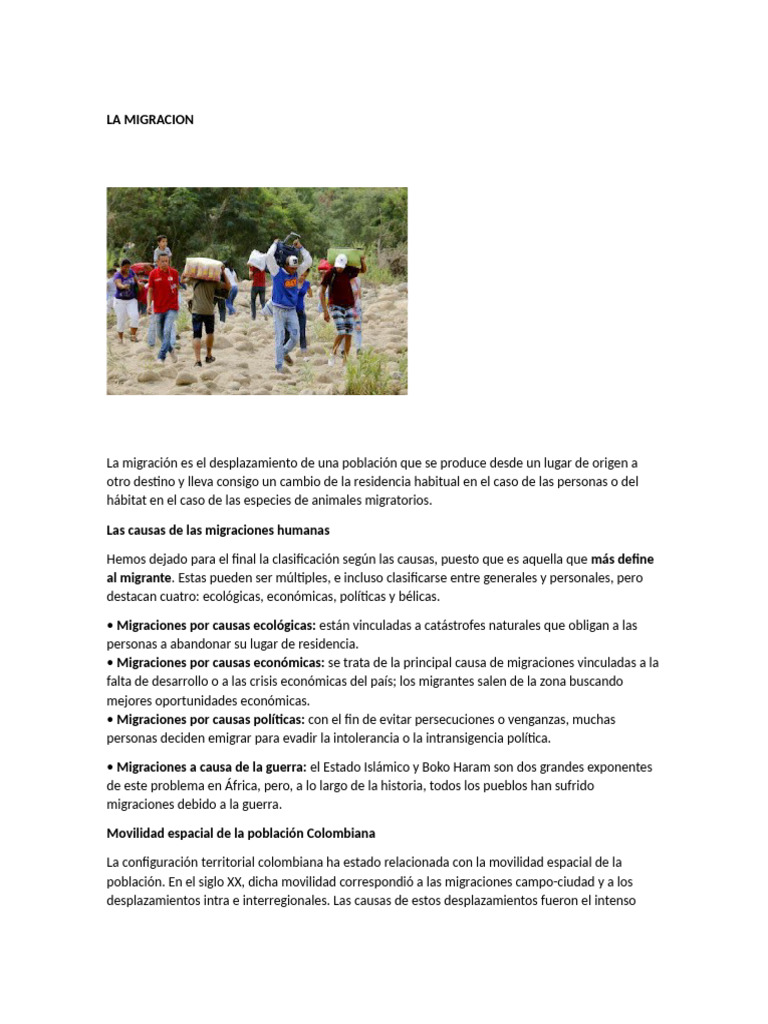 Causas y Efectos de la Migración | PDF | Migración humana | Venezuela