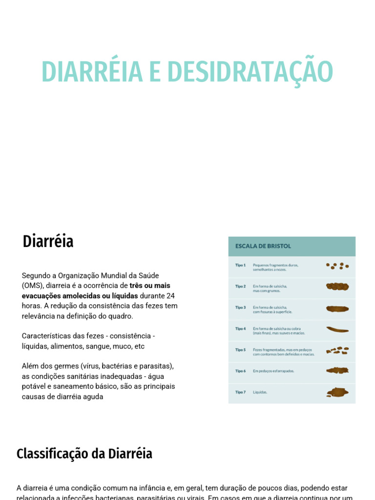 Diarreia: Tipos, Causas e Sintomas | PDF | Diarreia | Infecção