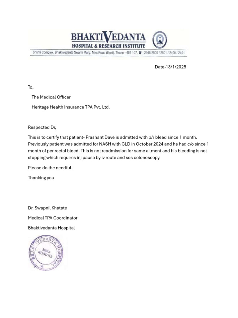 Doctor Letter | PDF