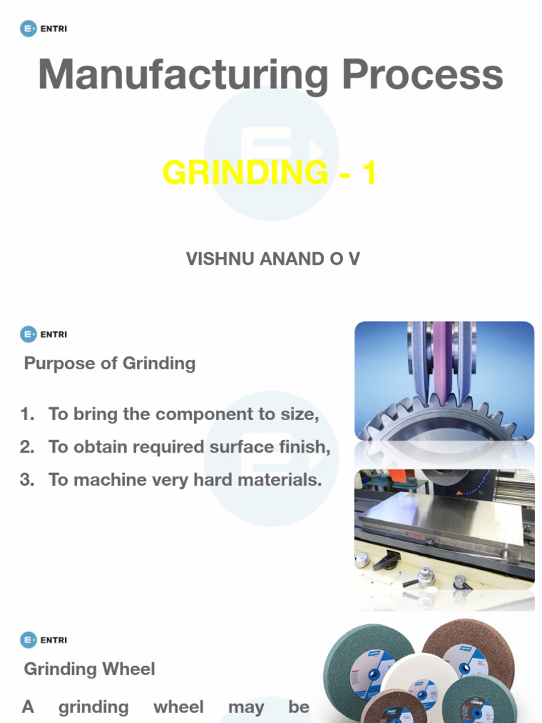 Grinding Process in Manufacturing | PDF | Grinding (Abrasive Cutting ...