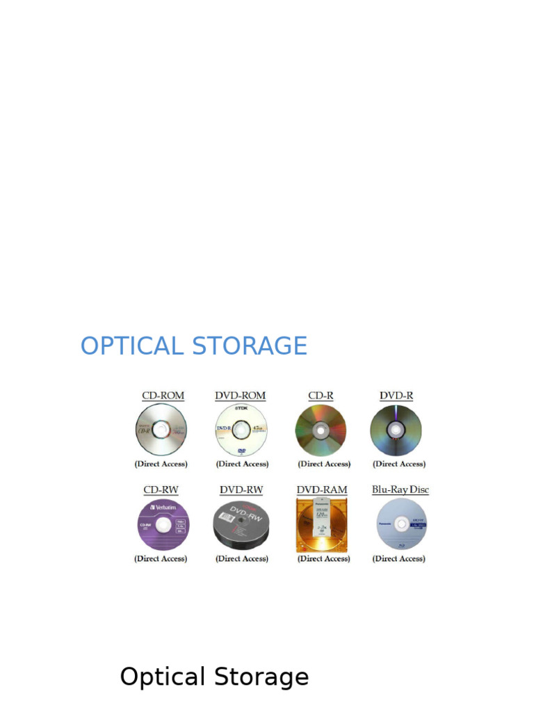Overview of Optical and Magnetic Storage | PDF | Computer Data Storage ...