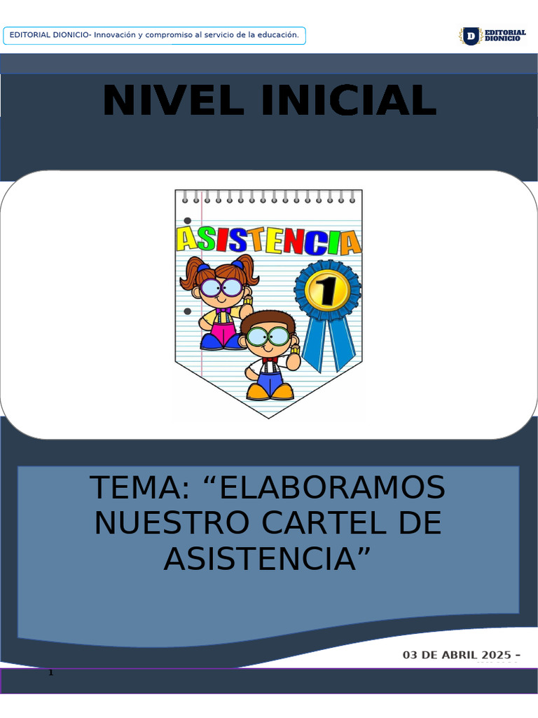 Creación de Cartel de Asistencia Infantil | PDF | Evaluación | Salón de ...