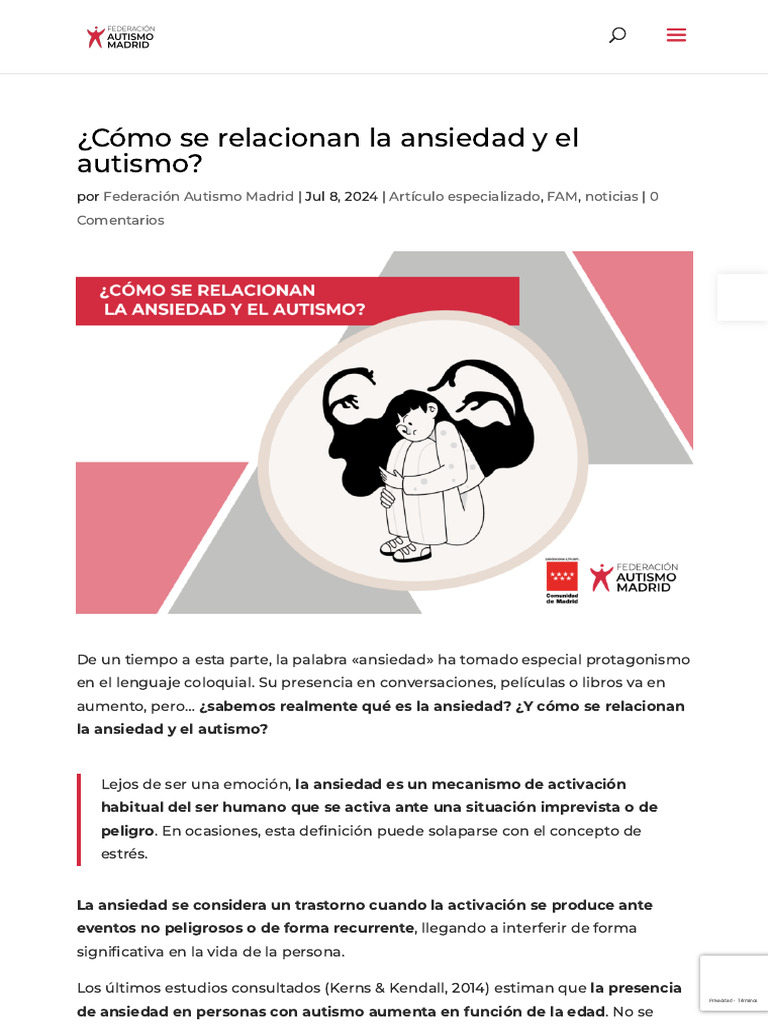 ¿Cómo Se Relacionan La Ansiedad y El Autismo - 250404 - 004622 | PDF ...