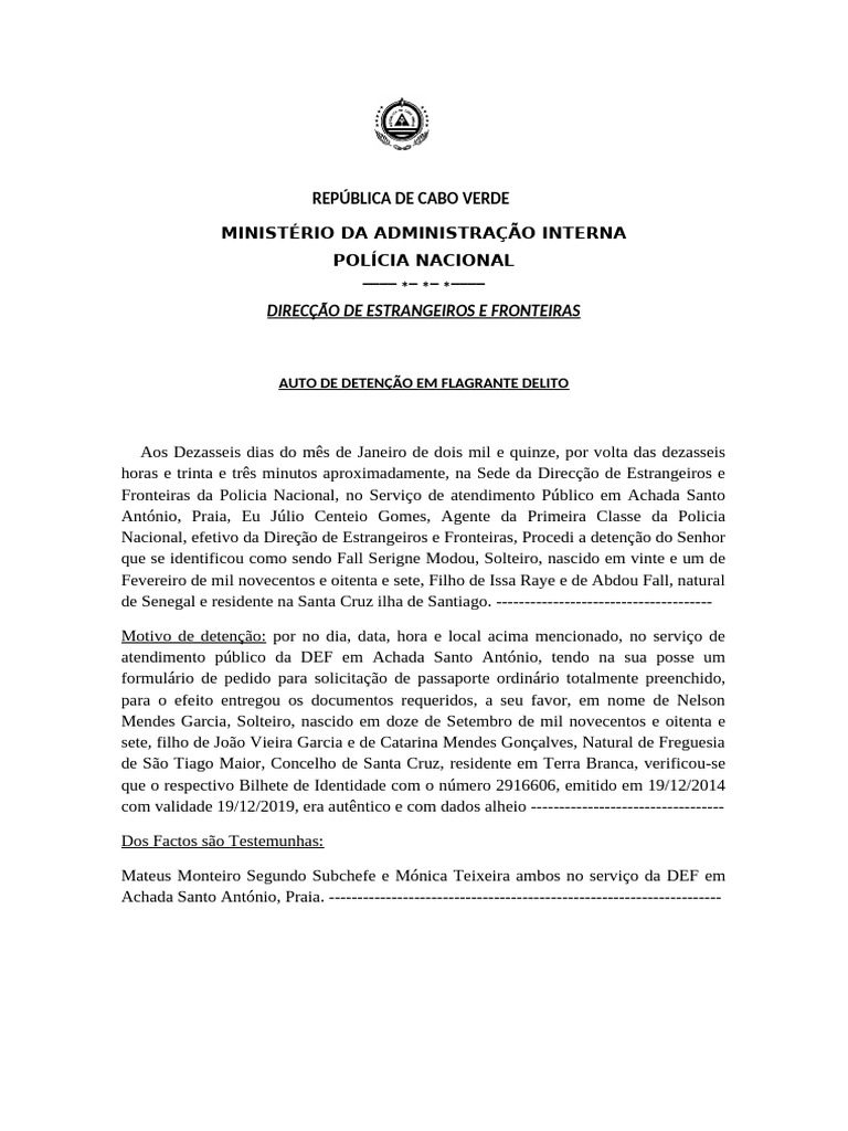 Auto Captura Documento Alheio 2015 | PDF | Polícia