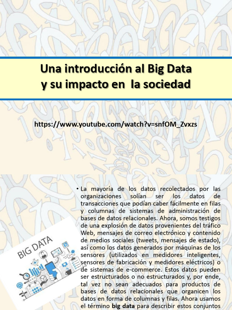 Impacto del Big Data en la Sociedad | PDF | Big Data | Bases de datos