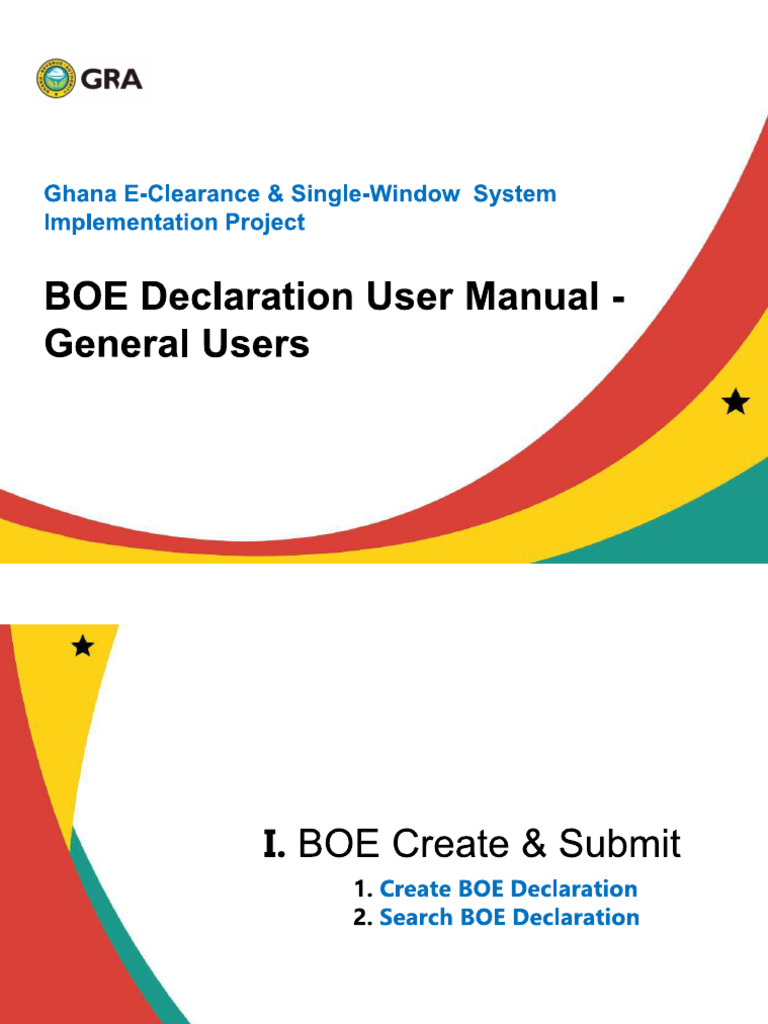 Icums B.O.E Manual | PDF
