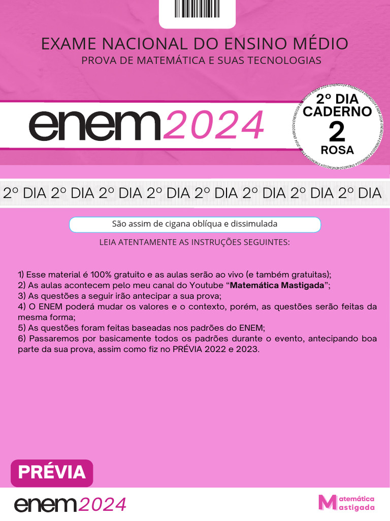 Banco de Questões Matemática Modelo - EnEM | PDF
