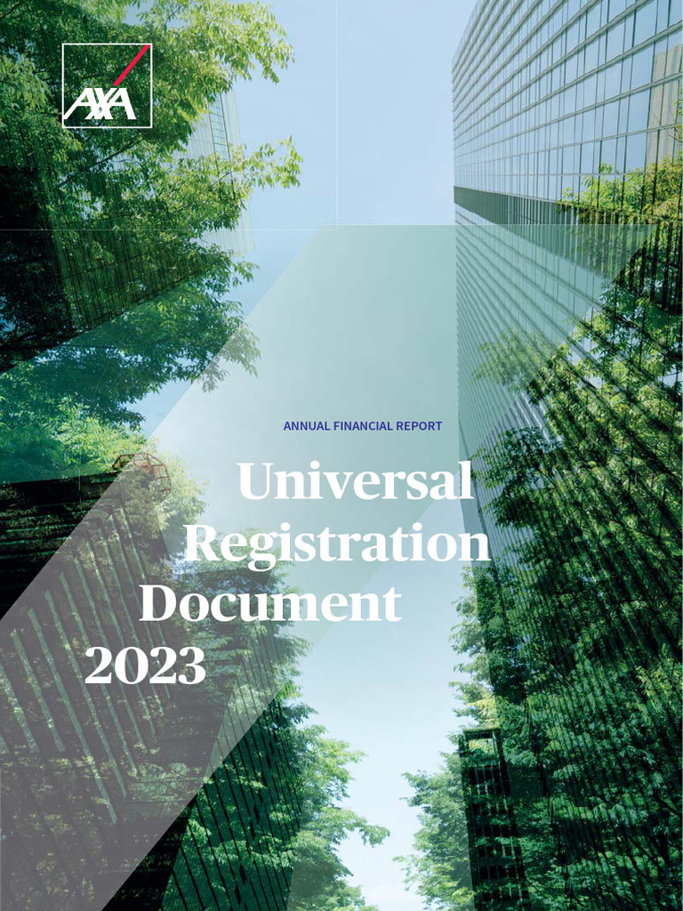 AXA Annual Financial Report 2023 | PDF | Inflation | Insurance
