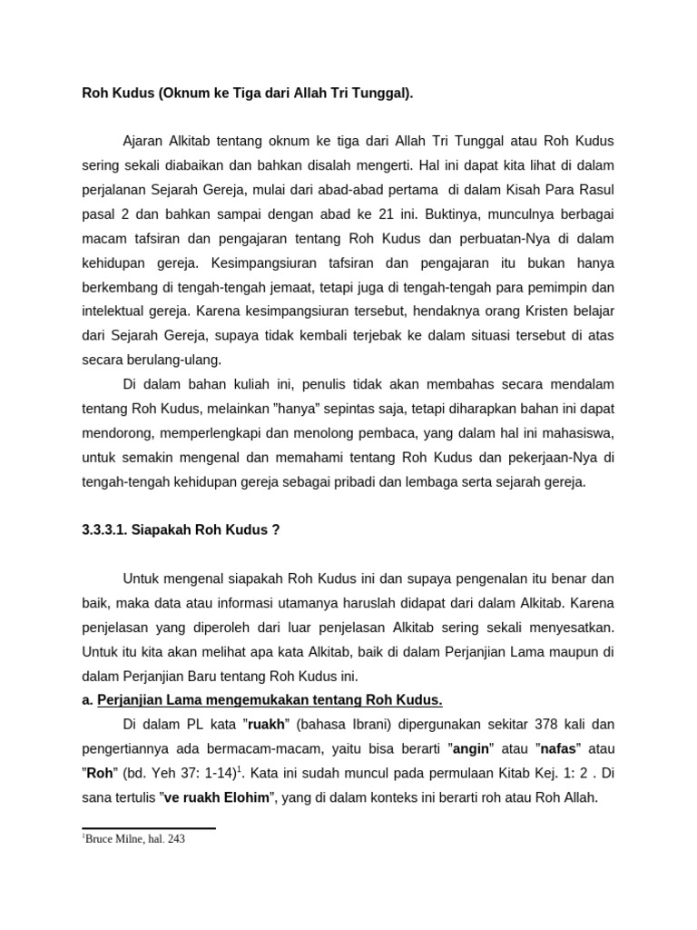 Memahami Roh Kudus dalam Alkitab | PDF