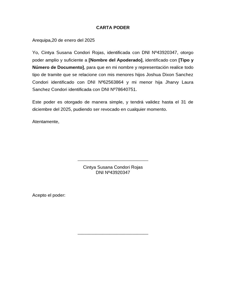 Carta Poder | PDF