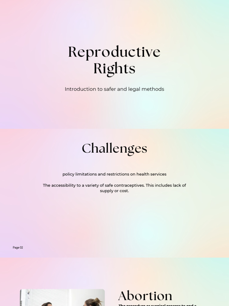 Reproductive Rights: Access & Education | PDF | Birth Control | Sexual ...