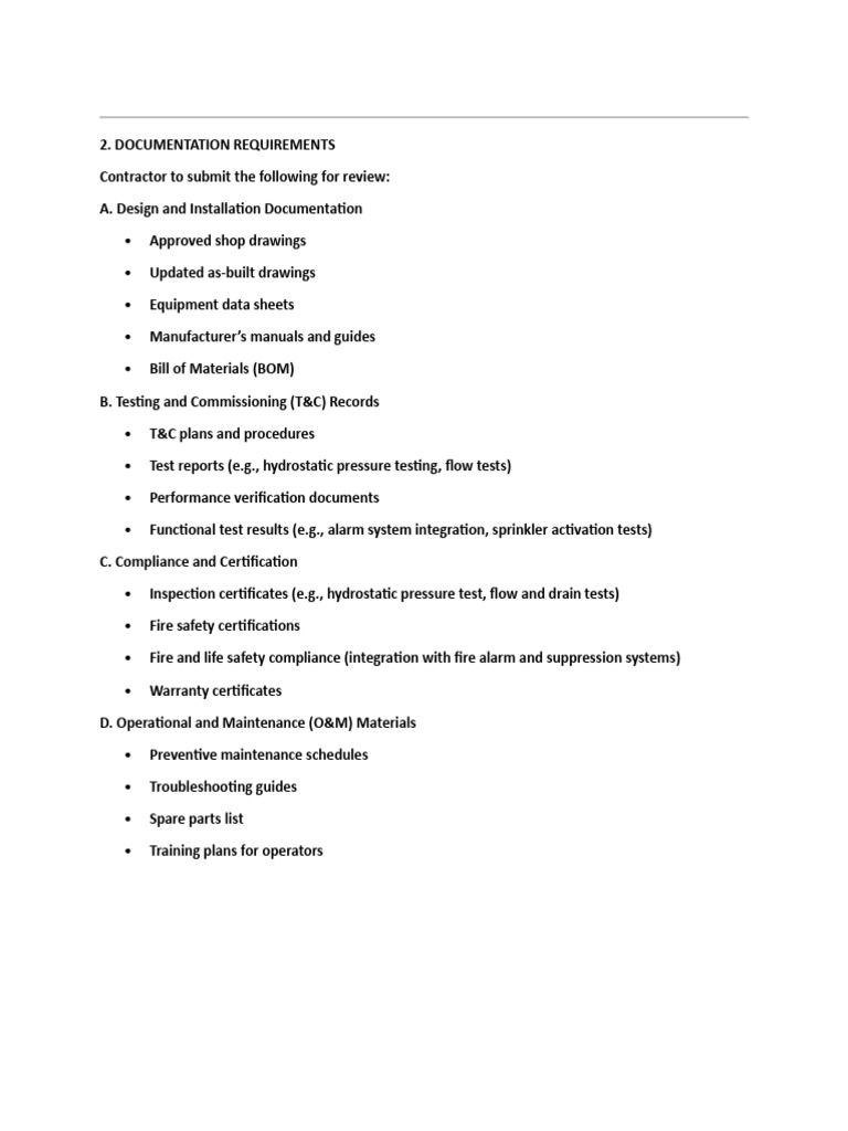Contractor Documentation and Testing Guide | PDF