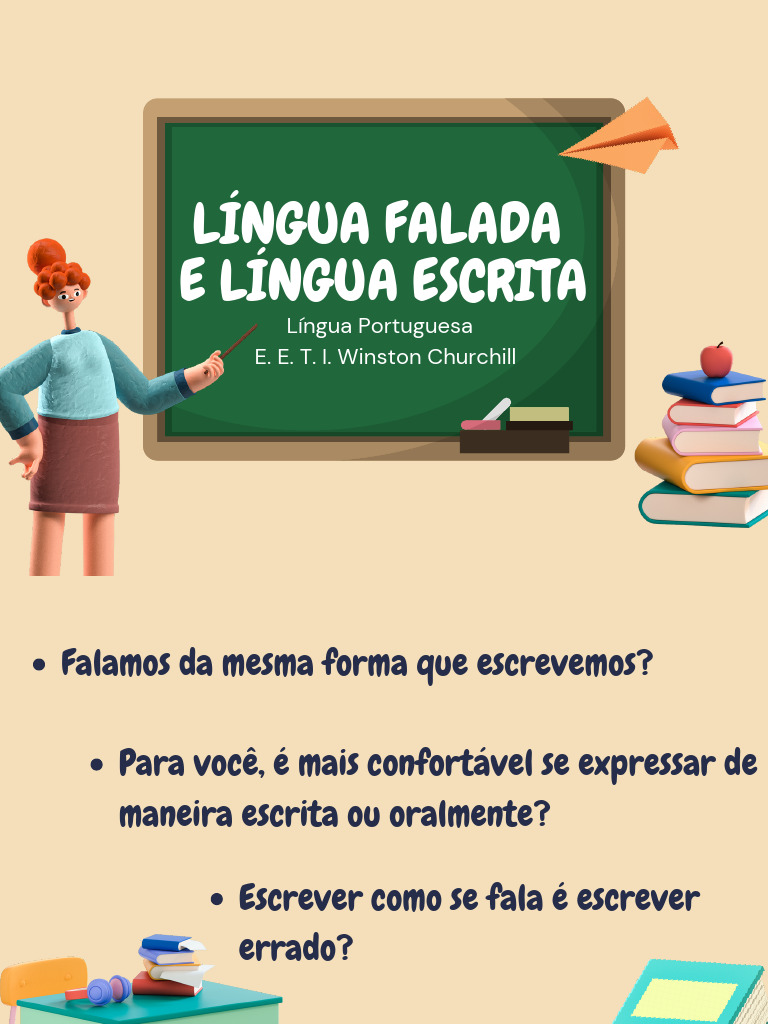 Diferenças entre Fala e Escrita na Língua | PDF | Comunicação | Escrita