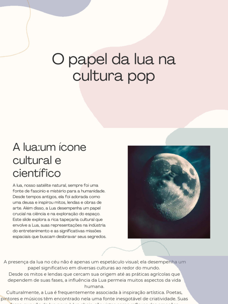 A Lua Um Ícone Cultural e Científico PDF | PDF | Lua | Exploração da Lua