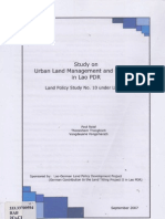 Stady on Urban Land Management and Planning in Lao PDR Under No.10