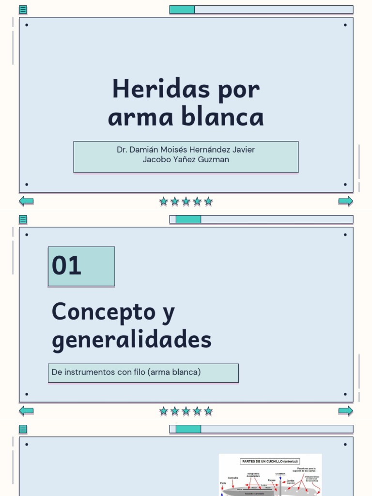 Tipos y características de heridas por arma blanca | PDF | Tórax ...