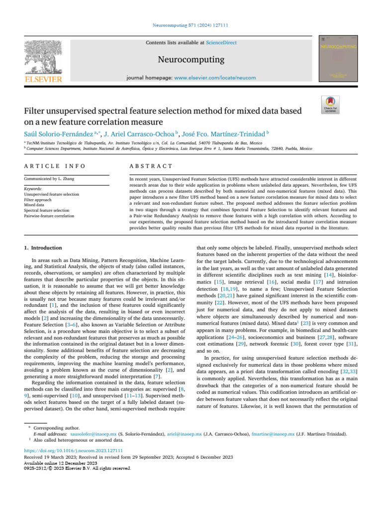 Unsupervised Spectral Feature Selection | PDF | Eigenvalues And ...