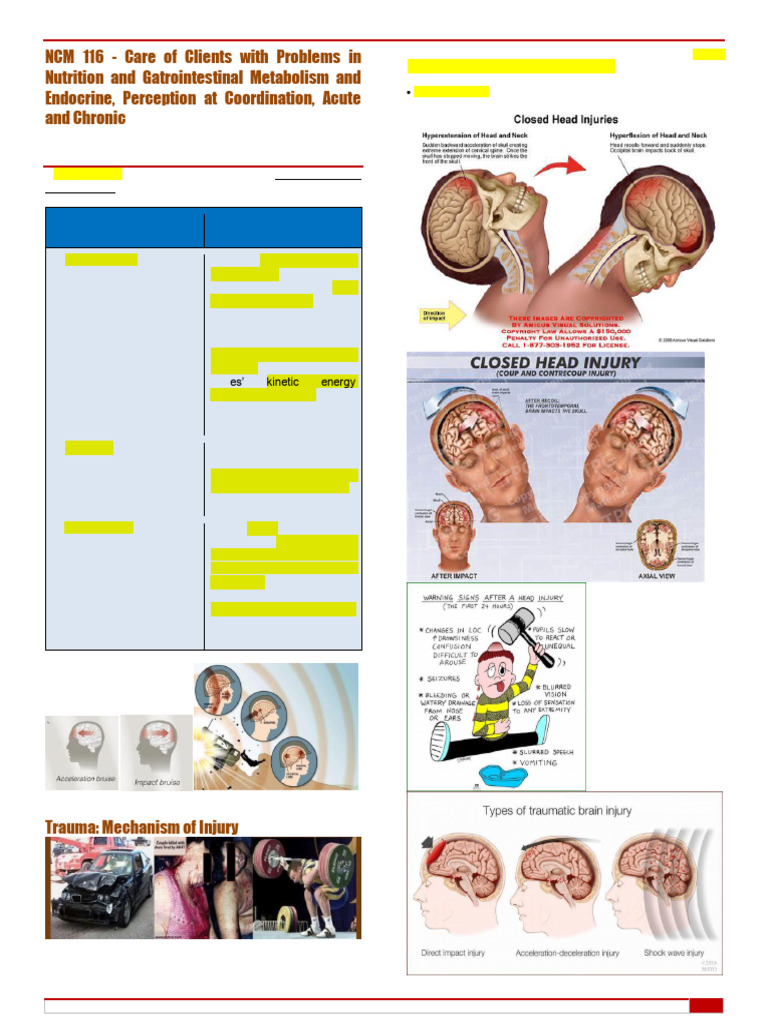 Medsurg Head Injury Trans | PDF | Meningitis | Traumatic Brain Injury