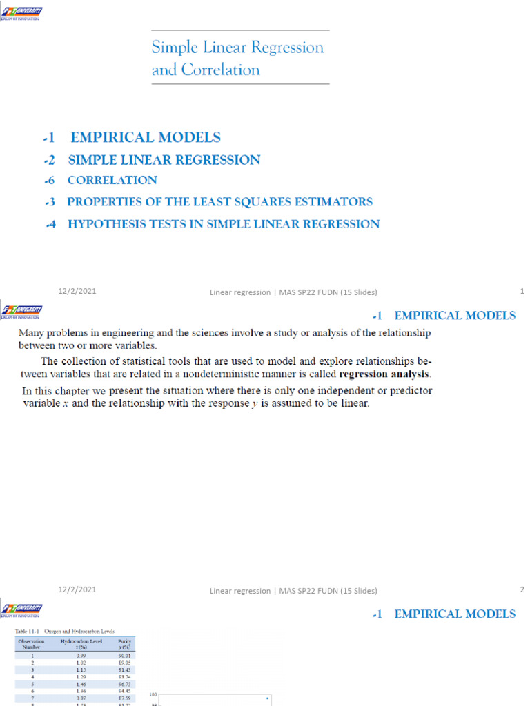Linear Regression Overview - MAS SP22 | PDF