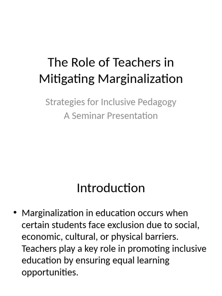 Teachers' Role in Inclusive Education | PDF | Social Exclusion | Teachers