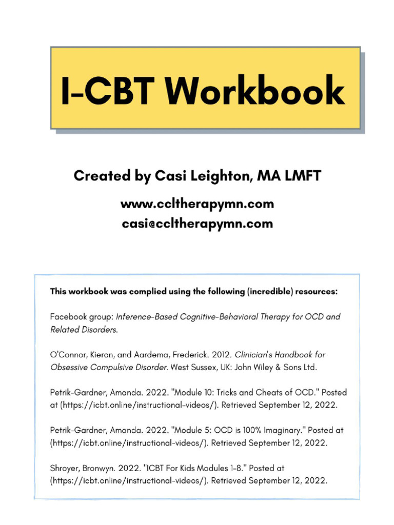 I CBT Workbook | PDF