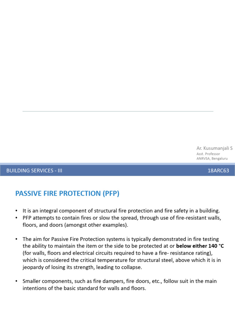 Module4 Chapter8 CONCEPTS IN PASSIVE FIRE PROTECTION IN BUILDINGS | PDF ...
