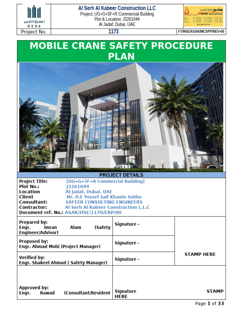 1173-Mobile Crane Safety Procedure PLAN | PDF | Crane (Machine)