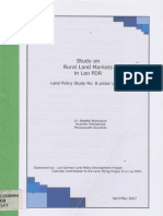 Study On Rural Land Markets in Lao PDR Land Policy Study No.8 Under LLTP II