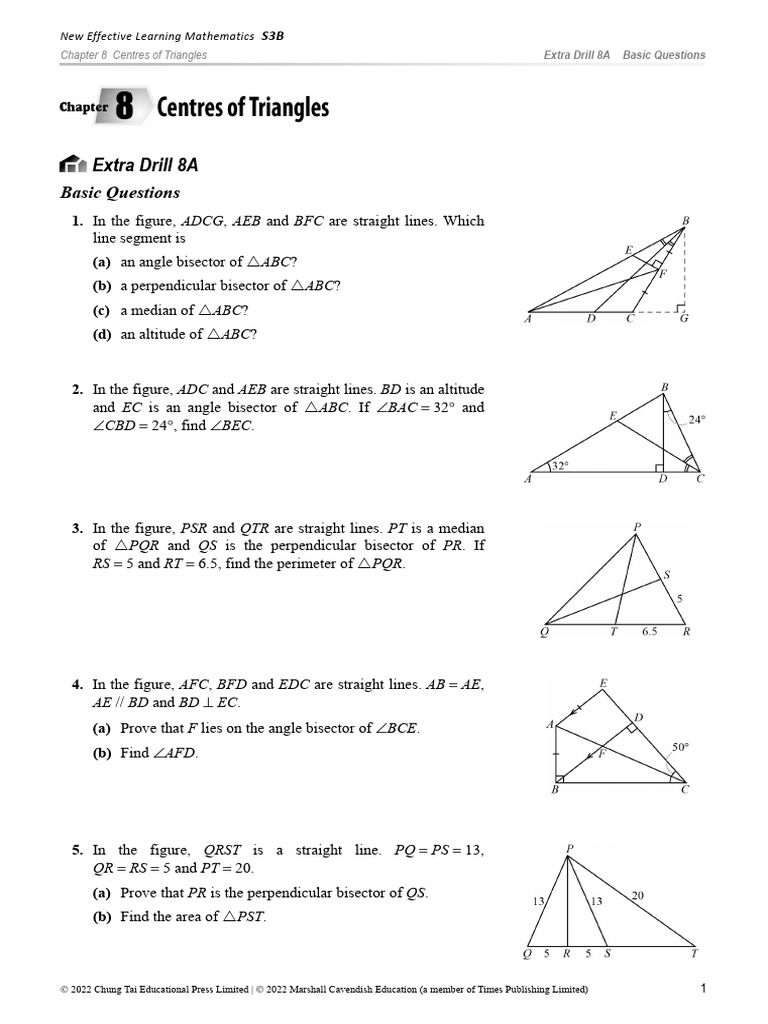 Triangle Centers: Extra Drill 8A | PDF