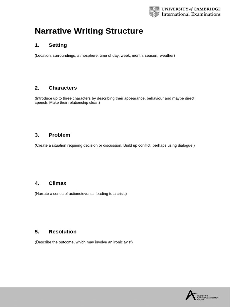 Narrative Writing Structure Guide | PDF