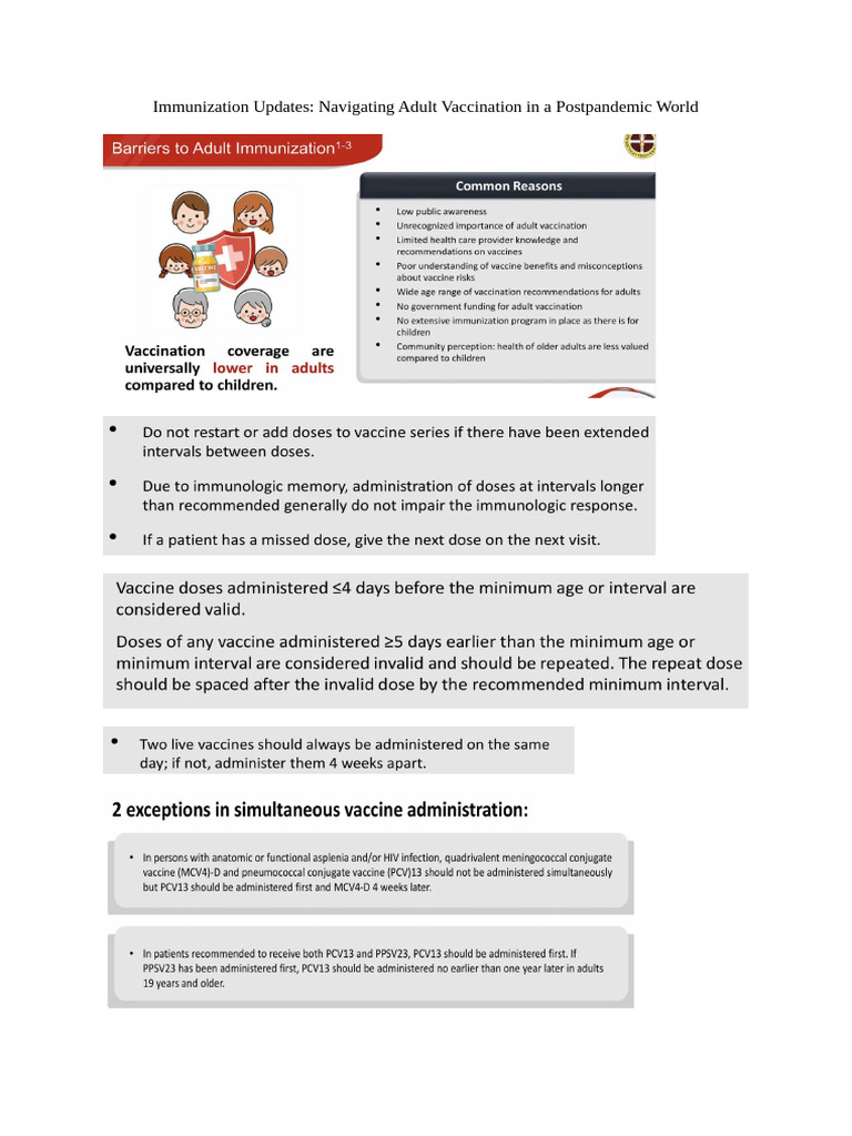 Immunization Updates | PDF