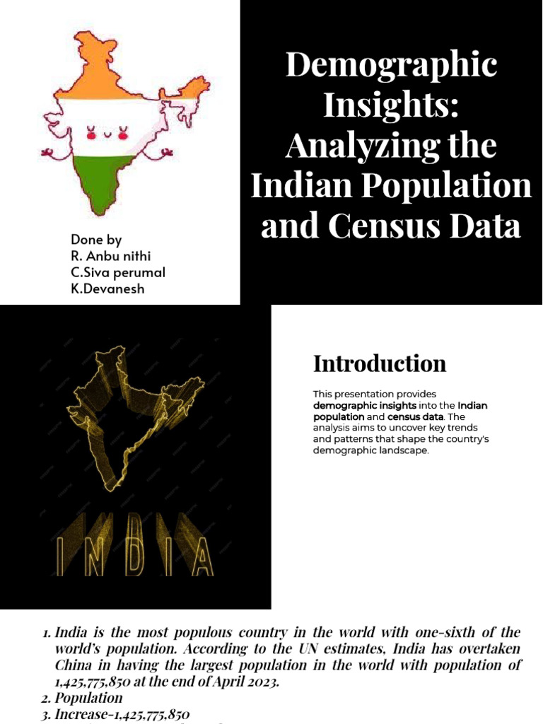 Indian Population Demographics Analysis | PDF | Demography | Census