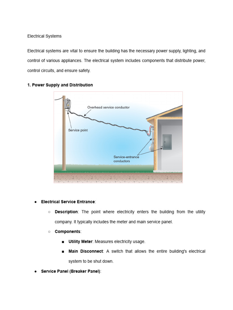 Electrical and Plumbing Systems Overview | PDF | Plumbing | Electrical ...