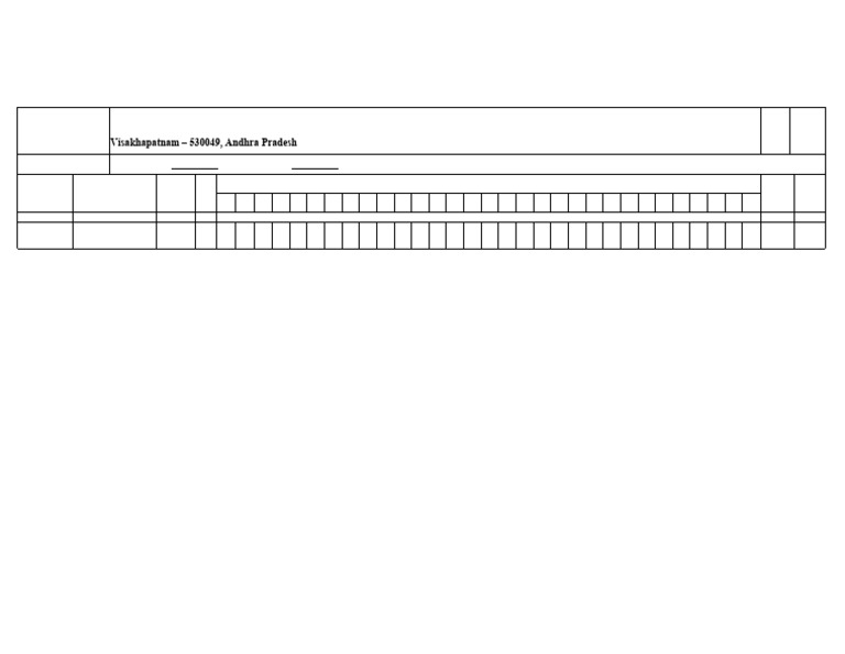 Form D Attendance Register Format | PDF