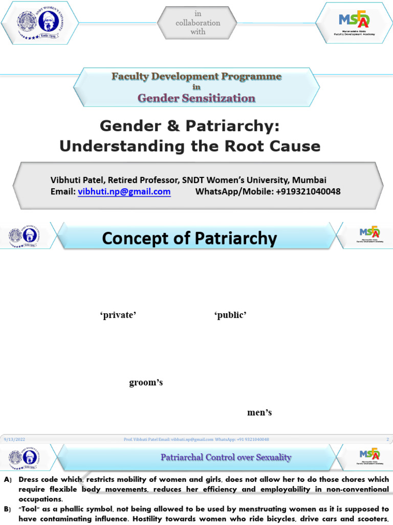 Patriarchy's Impact on Women and Society | PDF | Patriarchy | Gender Role