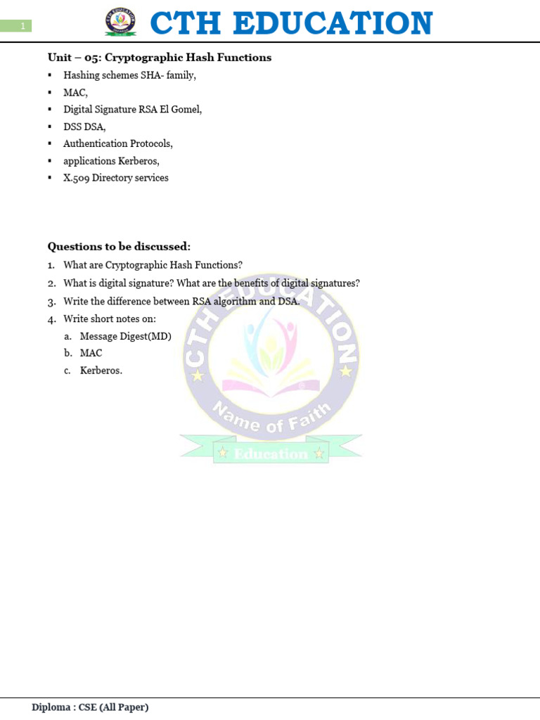 Unit-05 CNS PDF Notes - 22430585 - 2023 - 09 - 06 - 18 - 29 | PDF ...