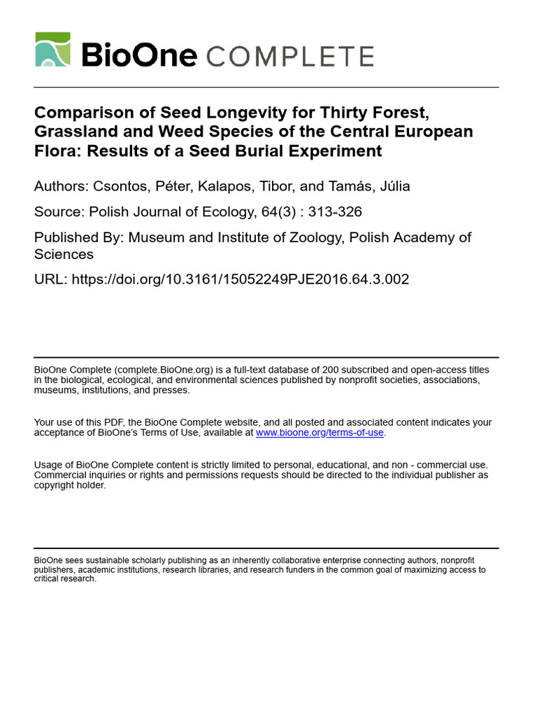 15052249pje2016 64 3 002 | PDF | Seed | Plants
