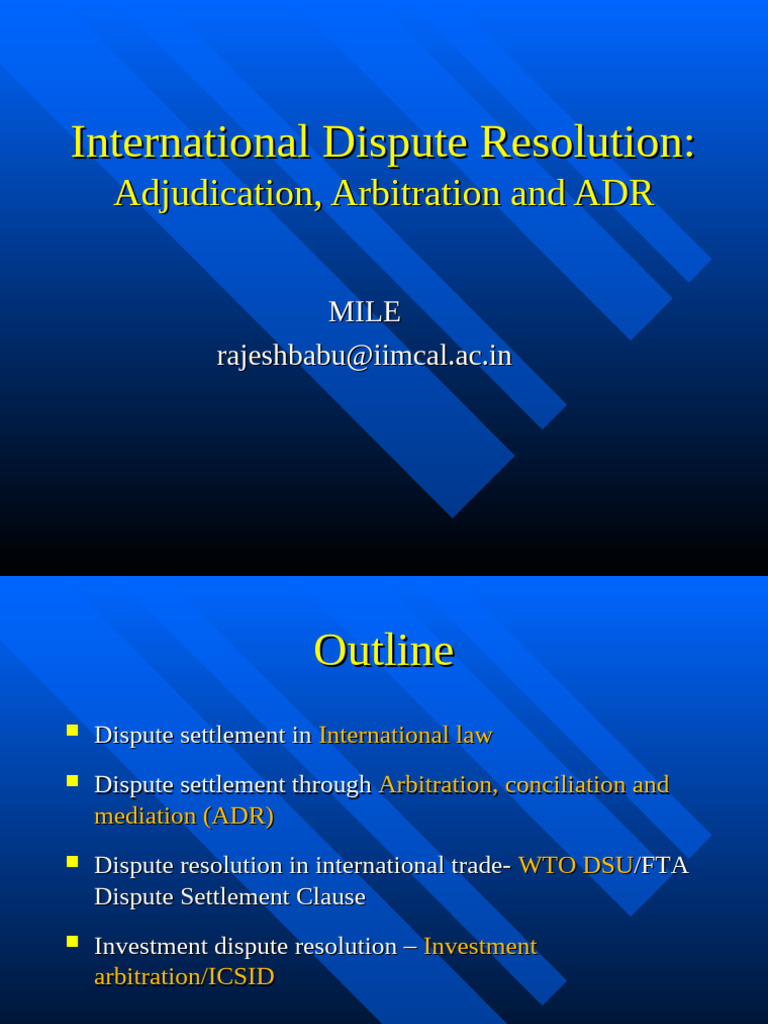 02 MILE Arbitration and ADR IIM 2022 | PDF | Arbitration | Alternative ...