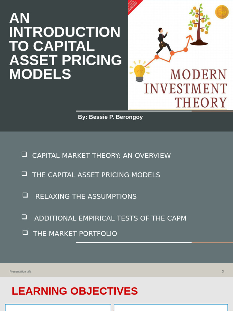 Ch 8_Asset Pricing Models | PDF | Capital Asset Pricing Model | Economies