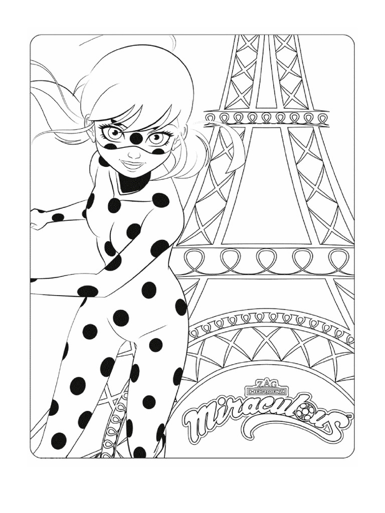 Coloring Pages For Children Miraculous Lady Bug 21001 | PDF