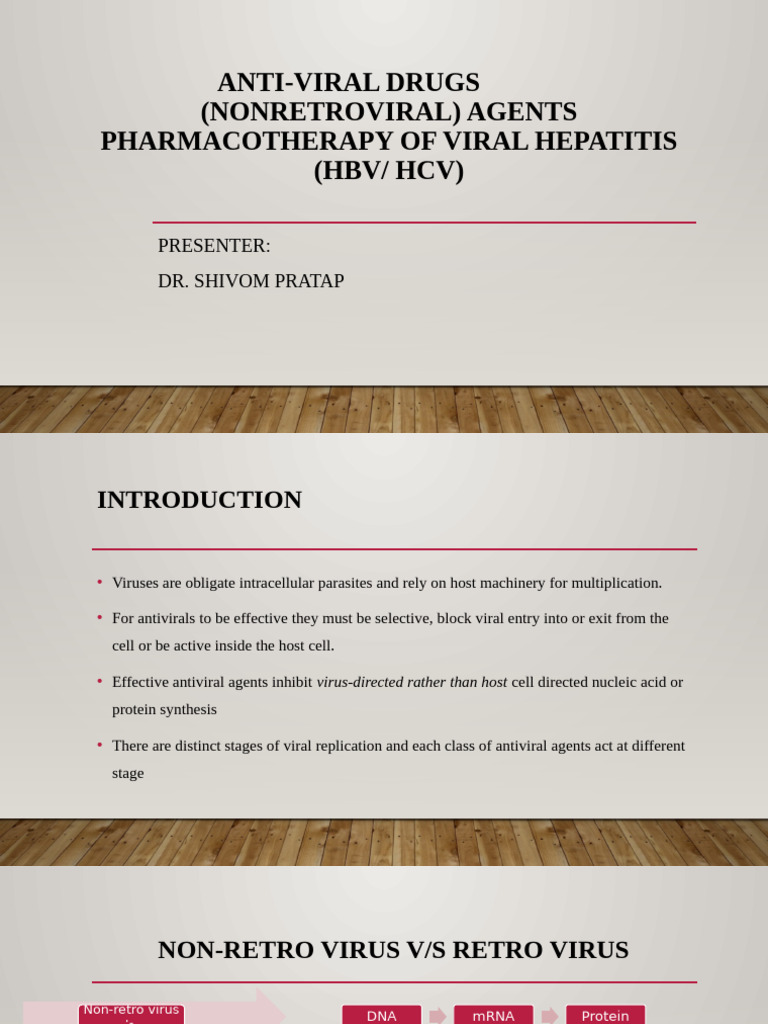 Antiviral Drugs for Hepatitis Treatment | PDF | Virus | Antiviral Drug