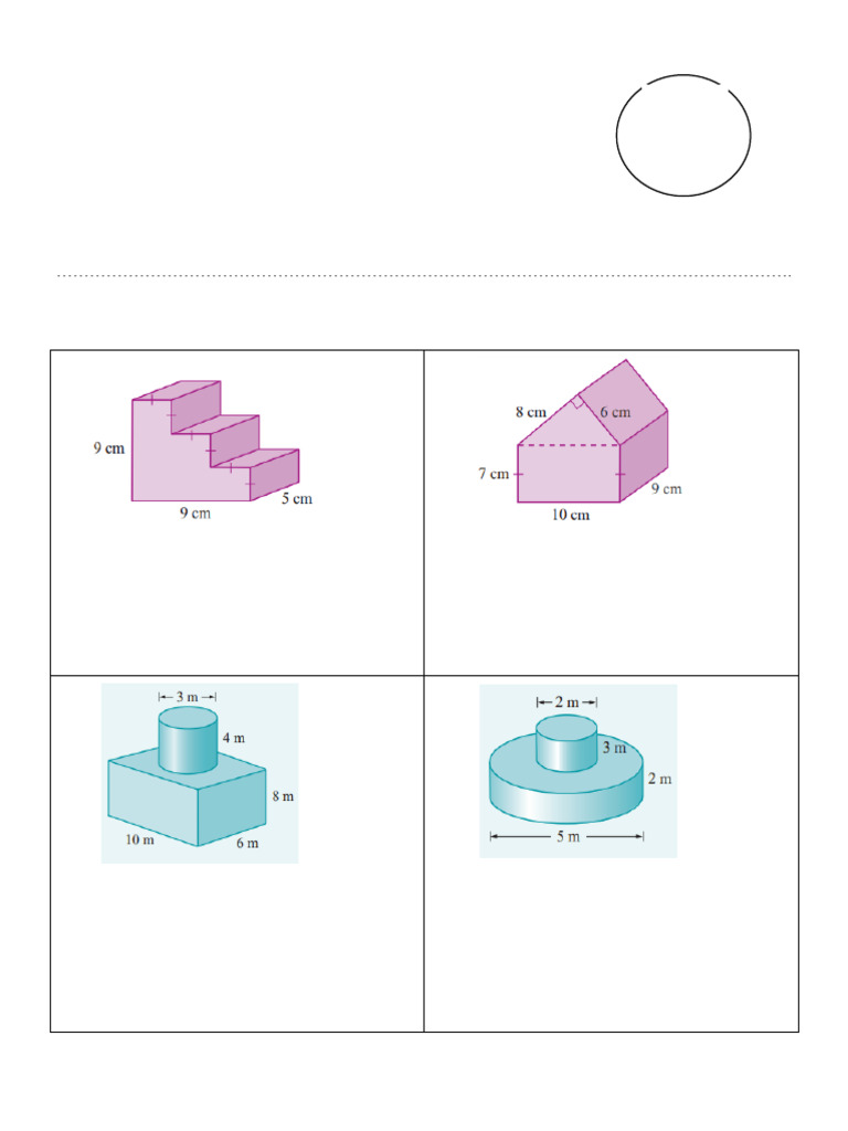 Volume and Surface Area Worksheet | PDF